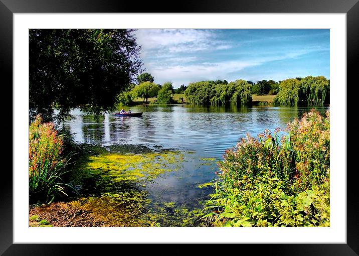Danson Park, Lake View Framed Mounted Print by Robert Cane