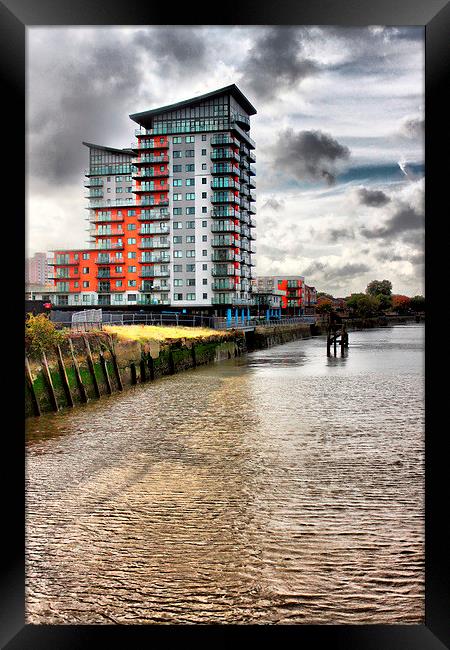 Apartment Block in Woolwich, Framed Print by Robert Cane