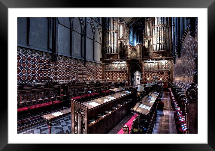 Rochester Cathedral, Choir Stalls Framed Mounted Print by Robert Cane