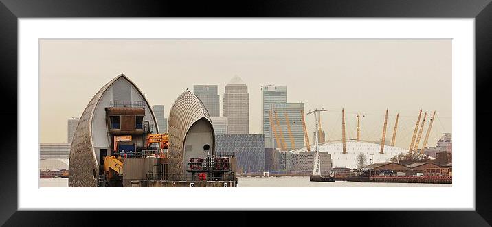 London, Cityscape, River Thames Framed Mounted Print by Robert Cane