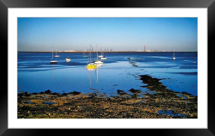 Lower Halstow, Medway, Yachts Framed Mounted Print by Robert Cane