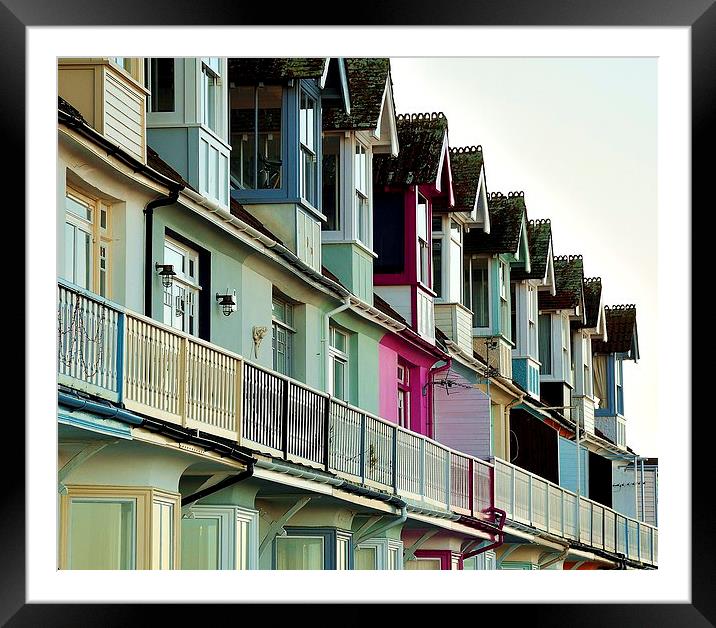 Whitstable, Seafront, Apartments Framed Mounted Print by Robert Cane