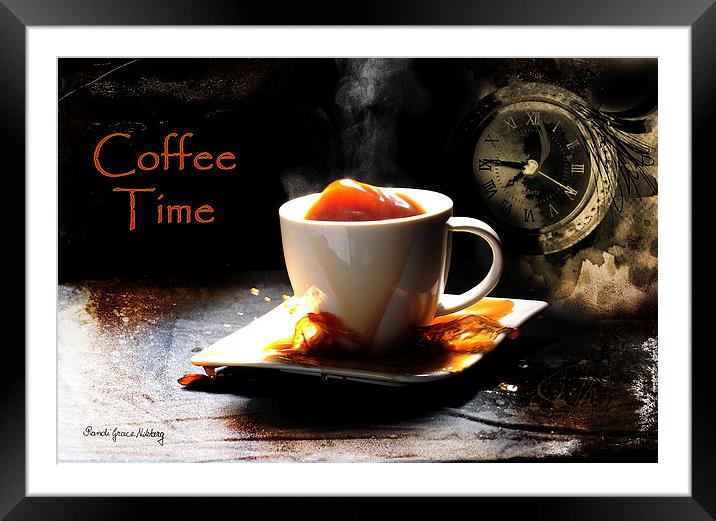 Coffee Time Framed Mounted Print by Randi Grace Nilsberg