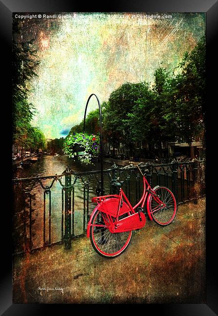 The Red Bicycle Framed Print by Randi Grace Nilsberg