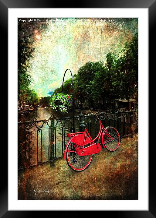 The Red Bicycle Framed Mounted Print by Randi Grace Nilsberg