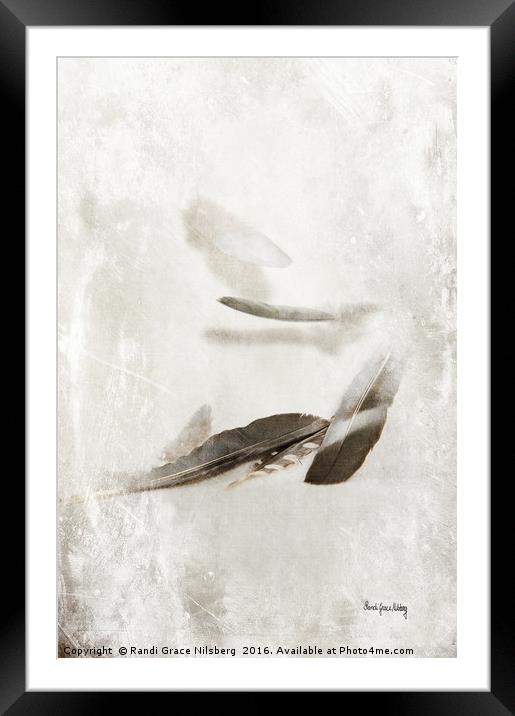 Fluttering Feathers Framed Mounted Print by Randi Grace Nilsberg