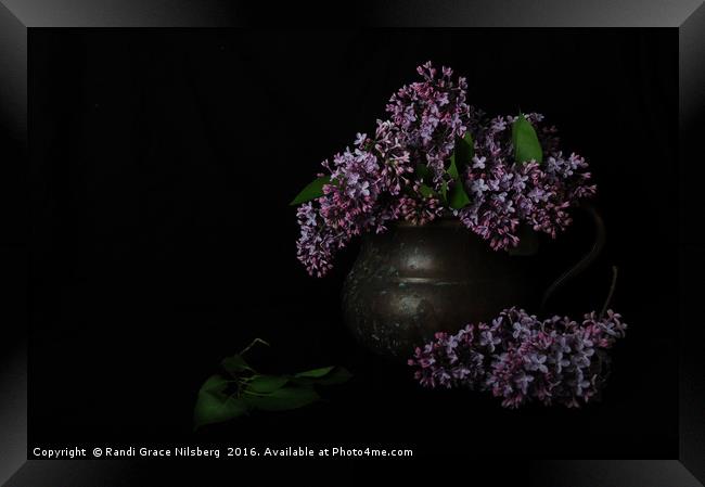 Lilacs and Patina Framed Print by Randi Grace Nilsberg