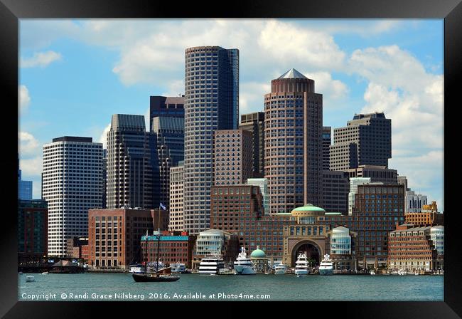 Boston Skyline Framed Print by Randi Grace Nilsberg