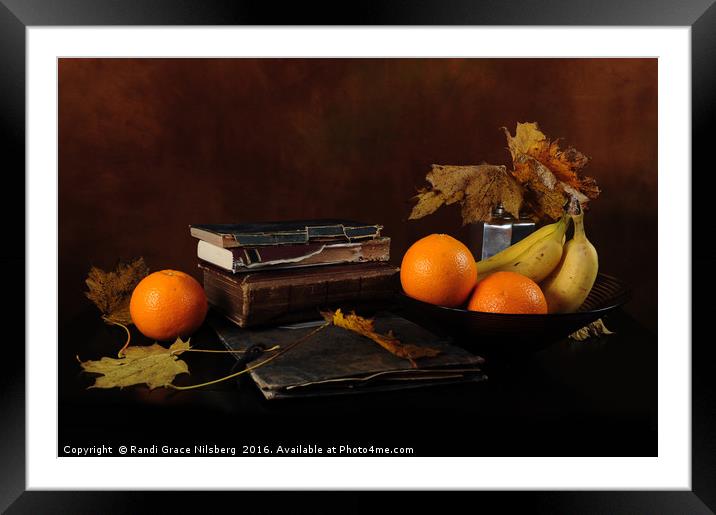 Autumn Reads Framed Mounted Print by Randi Grace Nilsberg