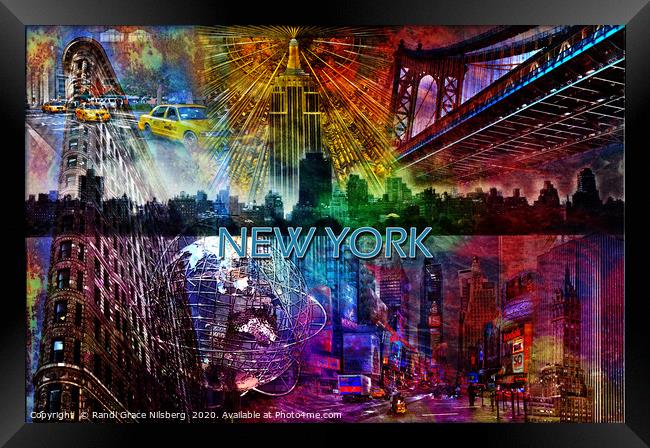 New York Collage Framed Print by Randi Grace Nilsberg
