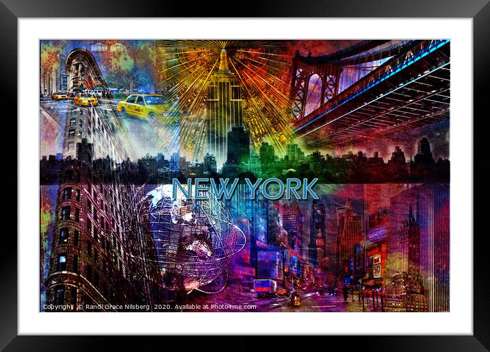 New York Collage Framed Mounted Print by Randi Grace Nilsberg