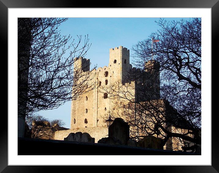 Rochester Castle In The Sun Framed Mounted Print by Tim Smith