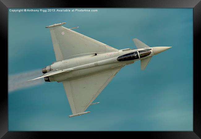 Euro Fighter Typhoon Framed Print by Anthony Rigg