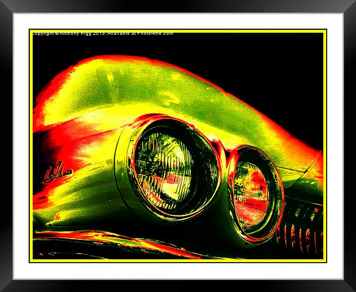 American Muscle Car Framed Mounted Print by Anthony Rigg