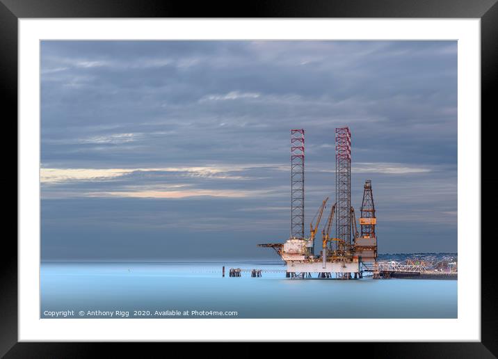 Prospector 1 Drilling Rig  Framed Mounted Print by Anthony Rigg