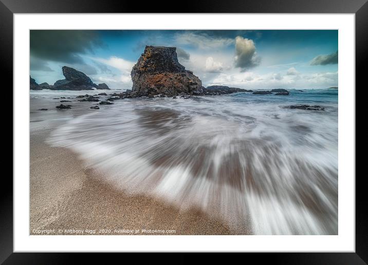 Bedruthan Steps  Framed Mounted Print by Anthony Rigg
