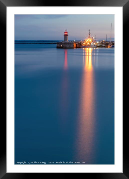 Harbour Lights Framed Mounted Print by Anthony Rigg