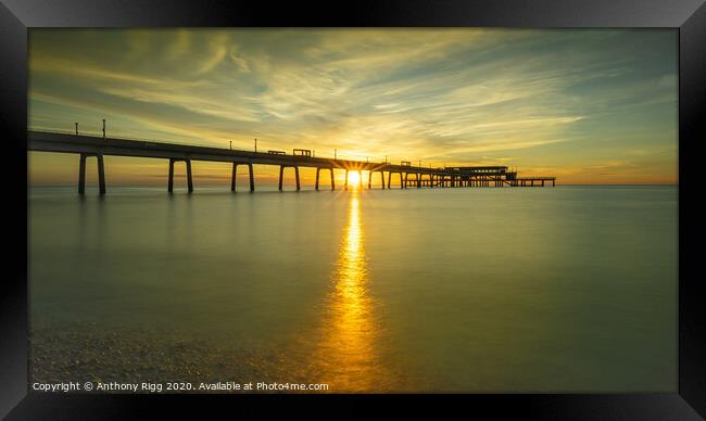 Sunrise at Deal Pier Framed Print by Anthony Rigg