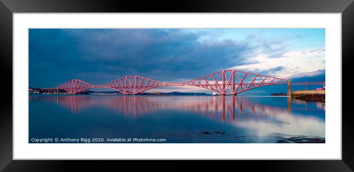 Forth Rail Bridge Framed Mounted Print by Anthony Rigg