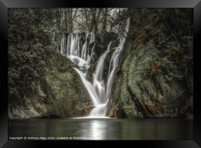 Dyfi Furnace Waterfall Framed Print by Anthony Rigg