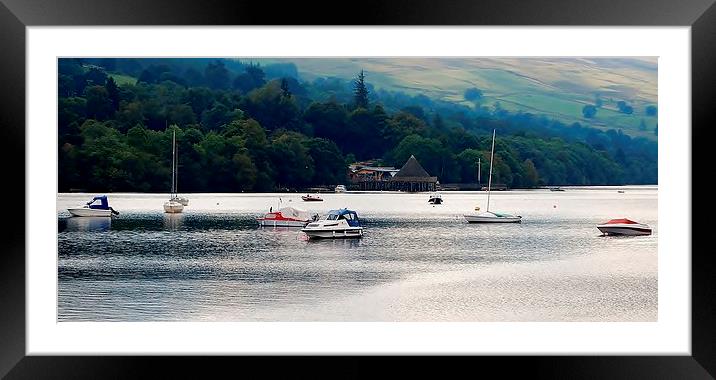 Crannog on Loch Tay Framed Mounted Print by Kenny McNab