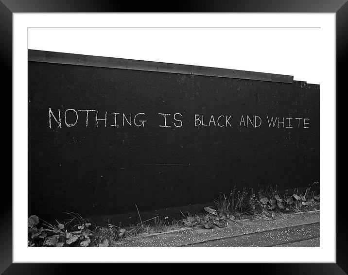 Nothing is Black & White Framed Mounted Print by Angus MacFadyen
