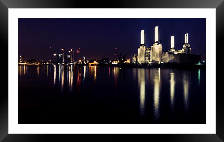 Battersea Power Station. Framed Mounted Print by Tristan Morphew