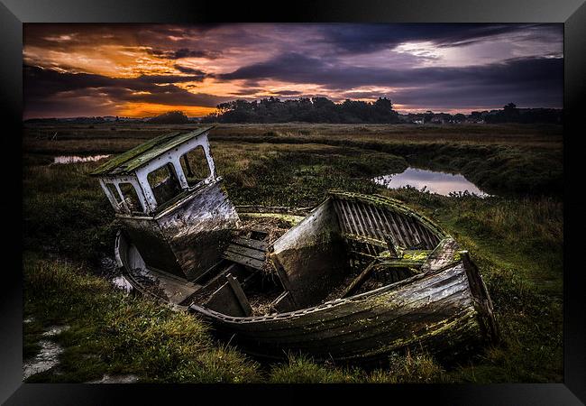 Abandoned fishing boat Framed Print by Tristan Morphew