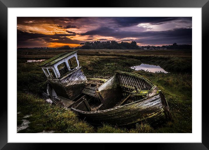 Abandoned fishing boat Framed Mounted Print by Tristan Morphew