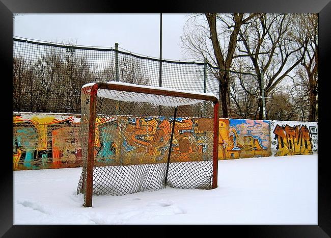 Snow day at the rink Framed Print by Michael Wood