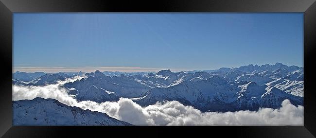 French Alps Looking East Framed Print by Michael Wood