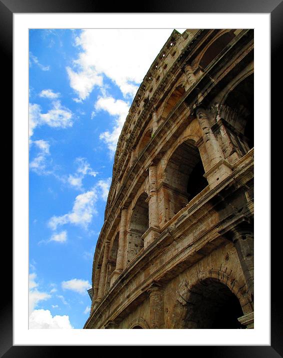  The side of the Roman Colosseum 2 Framed Mounted Print by Michael Wood