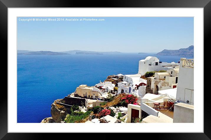  Oia - Santorini, Greece Framed Mounted Print by Michael Wood