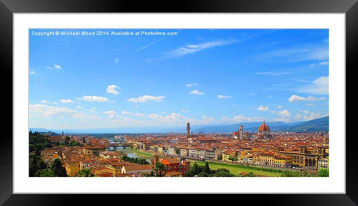  Rooftops of Florence Framed Mounted Print by Michael Wood