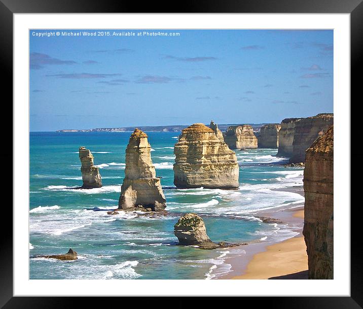   The 12 Apostles a second look Framed Mounted Print by Michael Wood