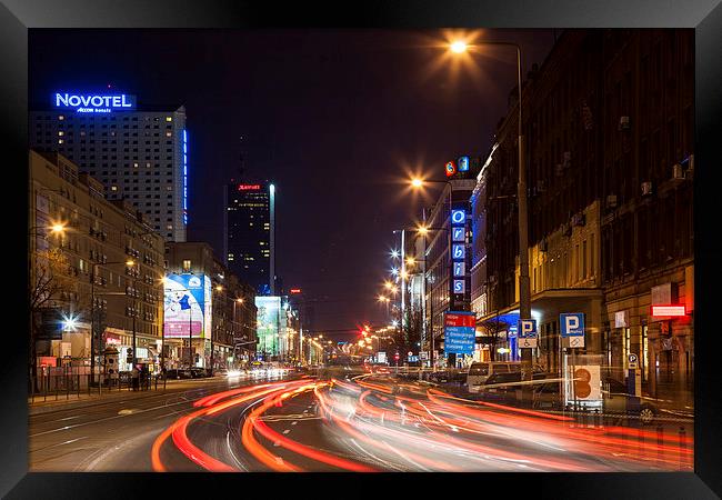 Warsaw by night Framed Print by Robert Parma
