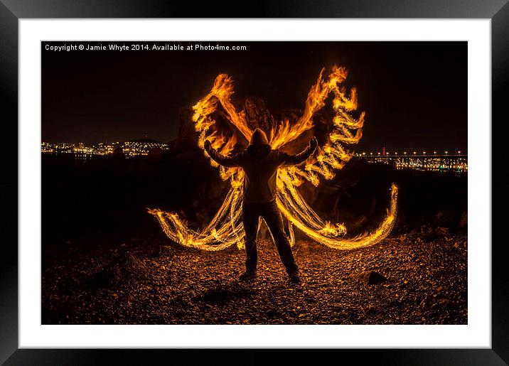 Angel of Fire Framed Mounted Print by Jamie Whyte