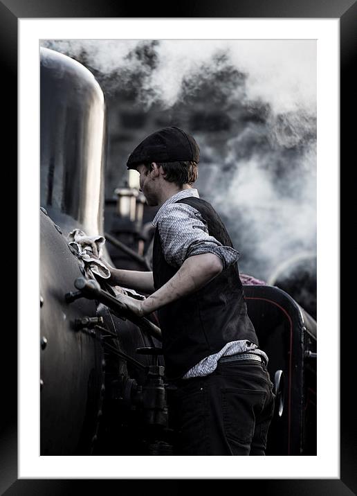 Train Yard life Framed Mounted Print by Amanda Stewart