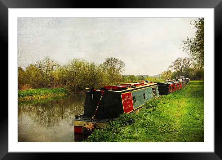 Oundle Backwater Framed Mounted Print by Lesley Mohamad
