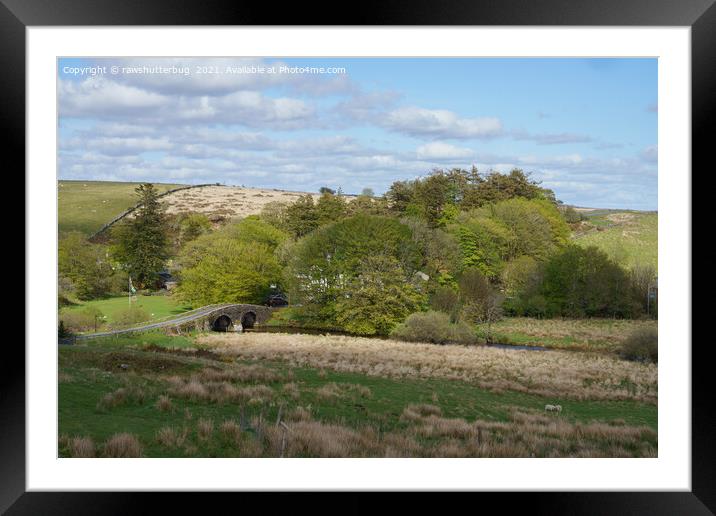 Old Bridge At Two Beridges in in the heart of Dart Framed Mounted Print by rawshutterbug 