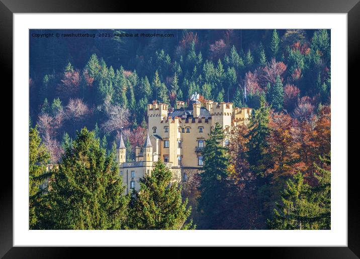 Hohenschwangau Castle In Autumn Framed Mounted Print by rawshutterbug 