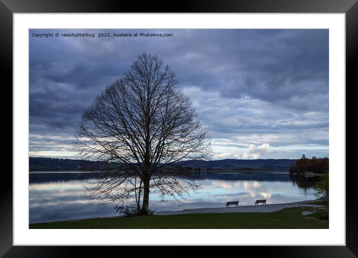 An Evening At The Kochelsee Framed Mounted Print by rawshutterbug 