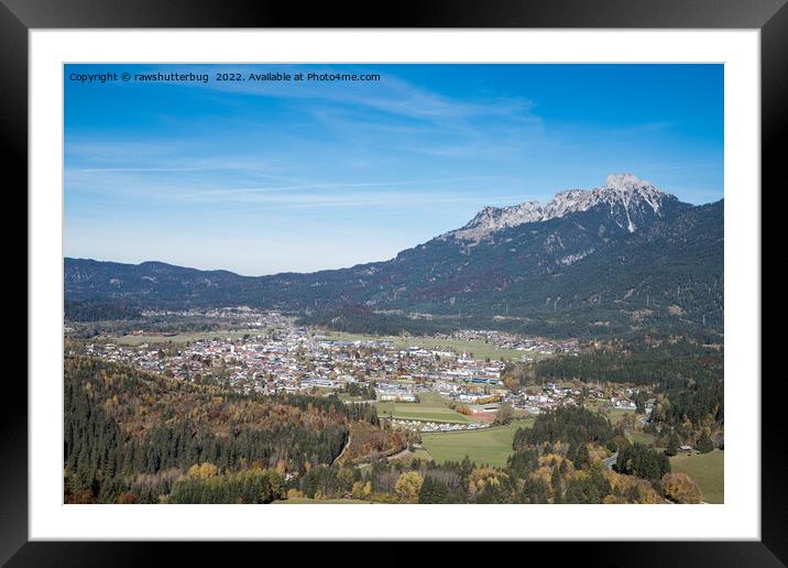 Reuttener Becken Talkessel Reutte Framed Mounted Print by rawshutterbug 