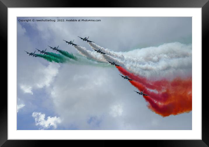 Sky Dance: Italian Air Force Aerobatics Framed Mounted Print by rawshutterbug 