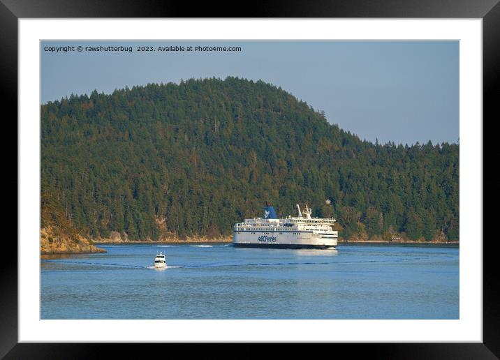 Ferry At Miners Bay BC Framed Mounted Print by rawshutterbug 