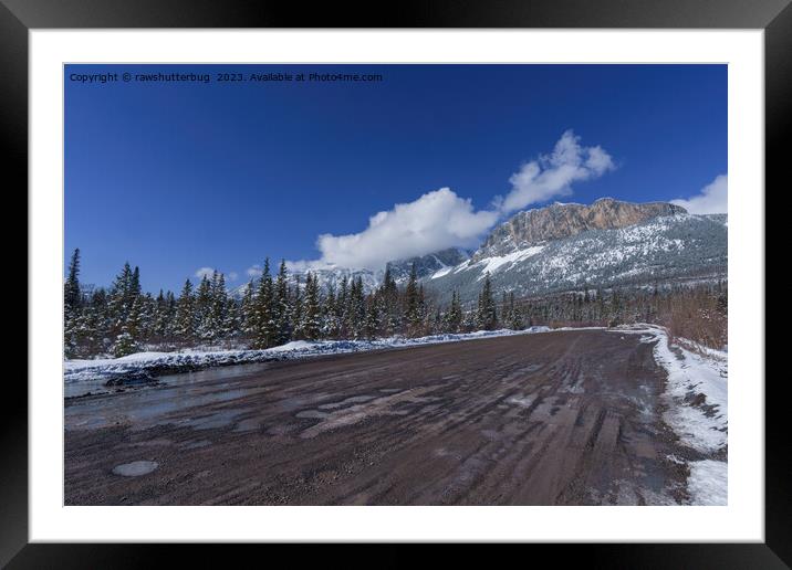 Majestic Views of Castle Mountain Framed Mounted Print by rawshutterbug 