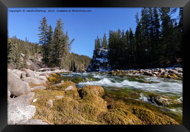 Captivating Beauty of the Athabasca River Framed Print by rawshutterbug 
