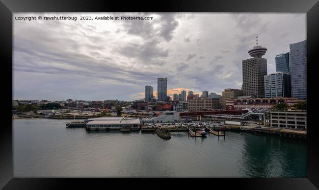 Vancouver Harbour Centre Twilight Framed Print by rawshutterbug 