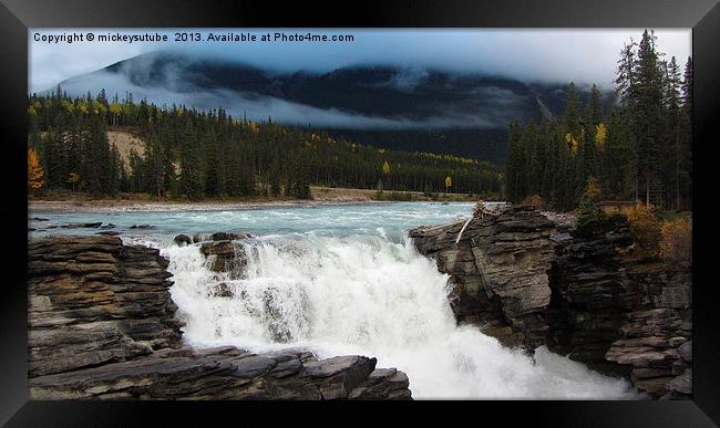 Athabasca Falls Framed Print by rawshutterbug 