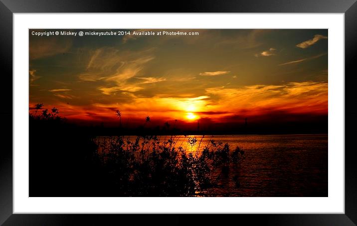 Chasewater Sunset Framed Mounted Print by rawshutterbug 